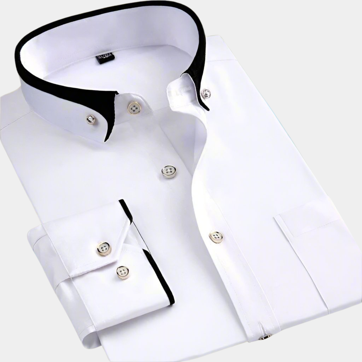 Men's Dress Shirt Long Sleeve Tailored Fit 3