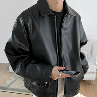 Desmond | Men's Bomber Jacket with Spread Collar and Snap Cuffs