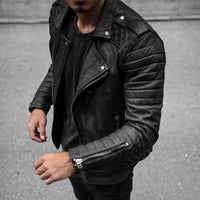 Benjamin | Men's Slim-Fit Leather Jacket, Biker-Inspired Moto Style