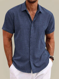 Owen | Men's Linen Shirt Short Sleeve Button-Up Lightweight