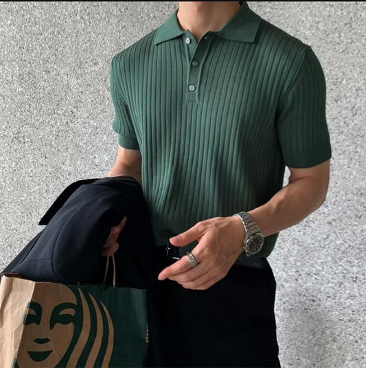 Men's Long Sleeve Polo Shirt Classic Fit 0
