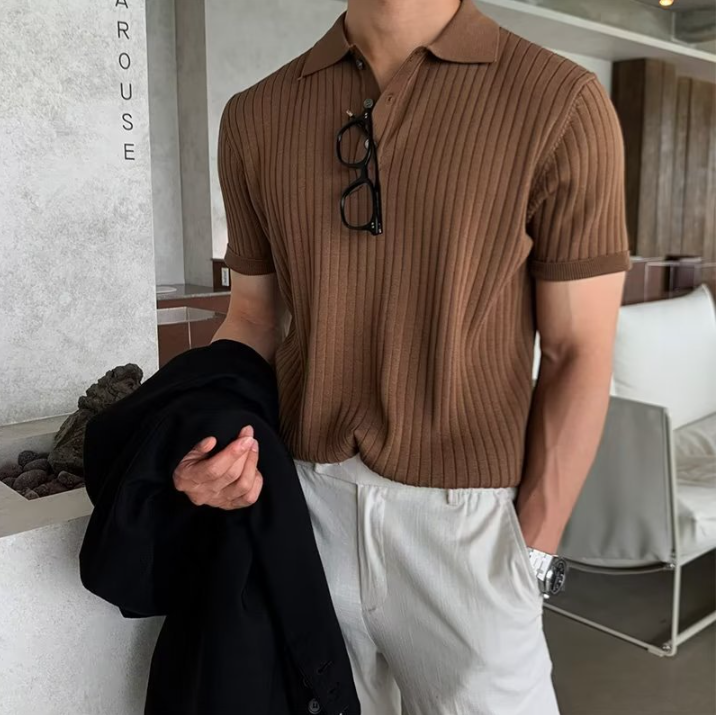 Men's Long Sleeve Polo Shirt Classic Fit 1