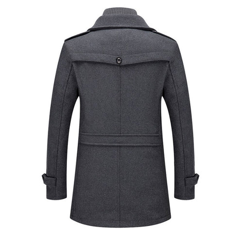 Men's long winter coat in gray