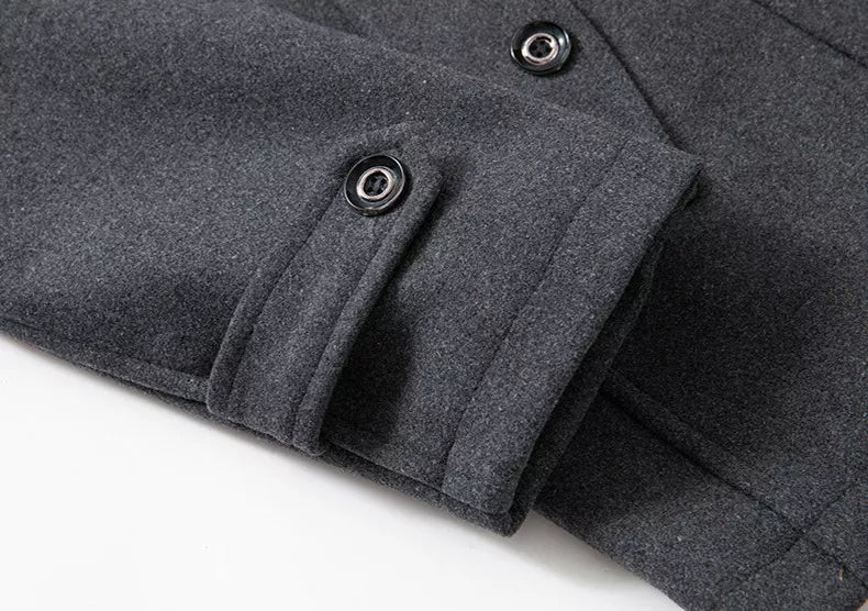 Men's long winter coat in gray