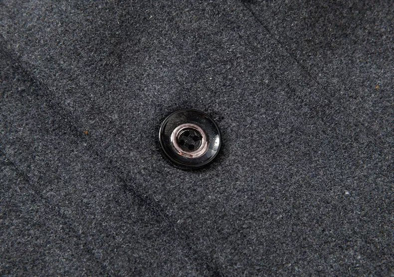 Men's long winter coat in gray