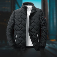 Elijah | Men's Quilted Zip-Up Jacket with Stand Collar for Fall