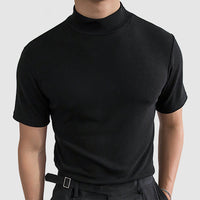 Cole | Men's T Shirt Fitted Mock Neck Short Sleeve