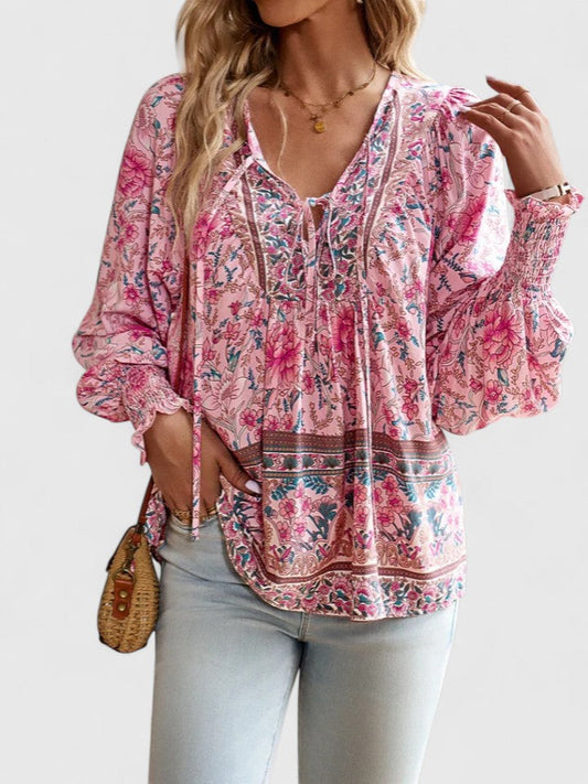 Mia | Floral Blouse Long Sleeve Relaxed Fit 0