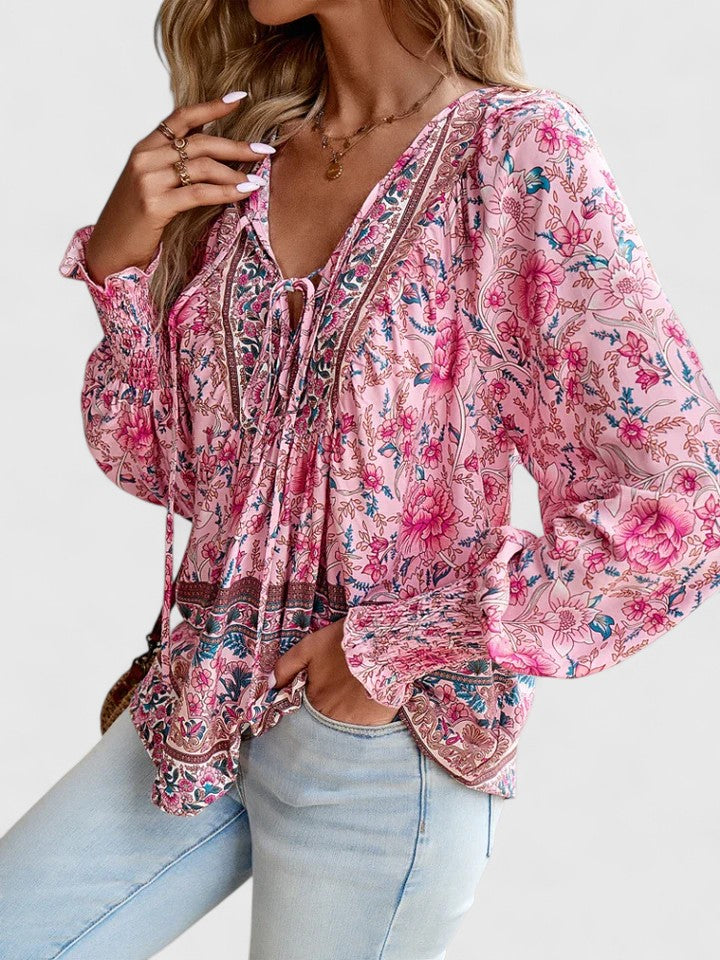 Mia | Floral Blouse Long Sleeve Relaxed Fit 1