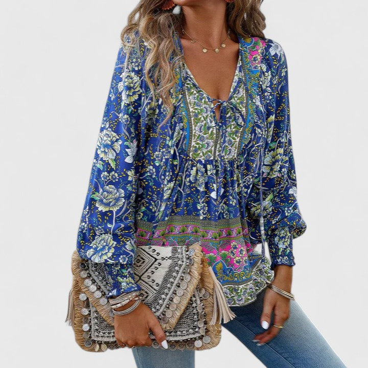 Mia | Floral Blouse Long Sleeve Relaxed Fit 4