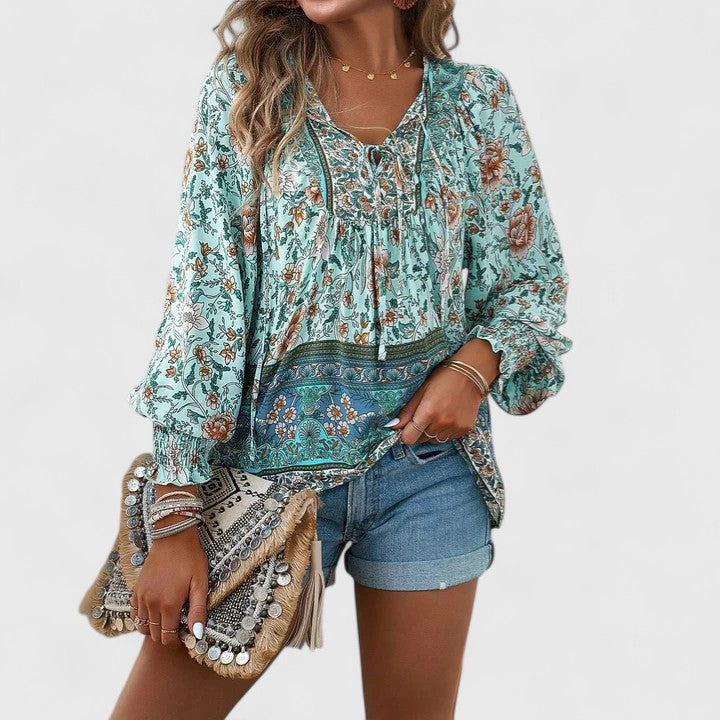 Mia | Floral Blouse Long Sleeve Relaxed Fit 7