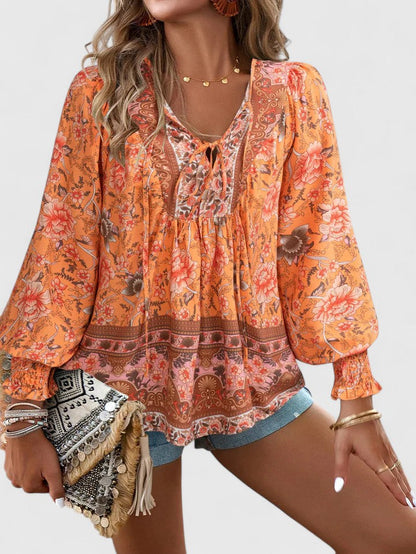 Mia | Floral Blouse Long Sleeve Relaxed Fit 8