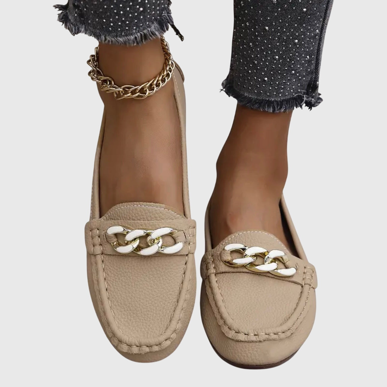 Mia | Loafers For Women Chic Gold Chain Detail 2