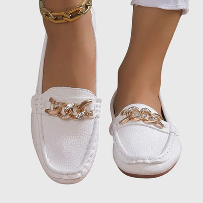 Mia | Loafers For Women Chic Gold Chain Detail 8