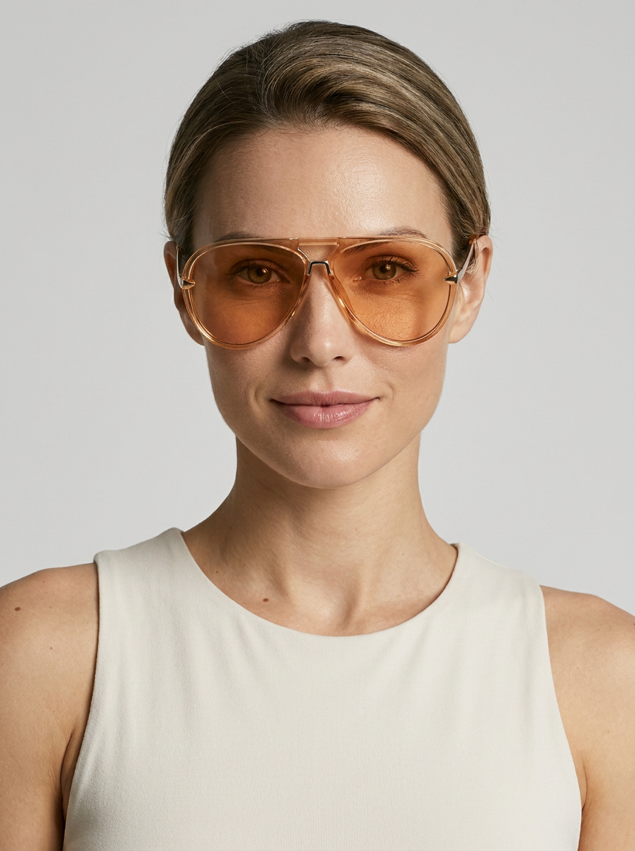 green Aviator Sunglasses