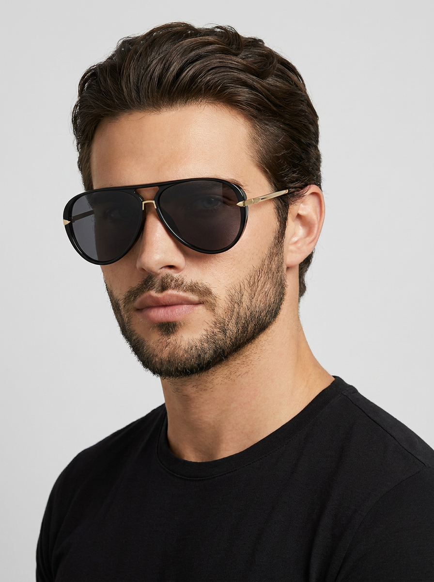 green Aviator Sunglasses