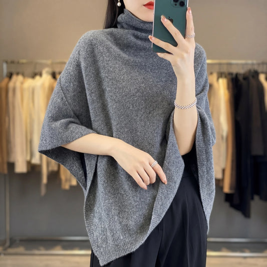 Grayson merino wool shawl collar sweater, front view