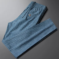 Felix | Men's Cotton Linen Pants Slim Straight Leg with Drawstring Waist