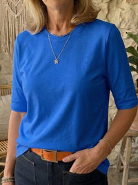 Adelaide | Half-Sleeve Cotton T-Shirt