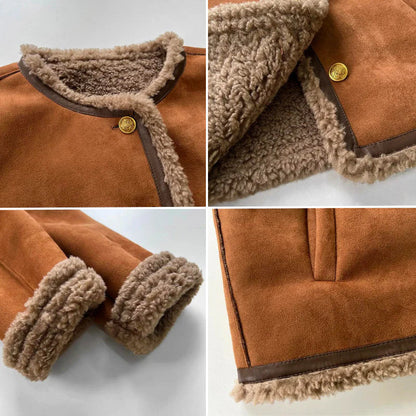 Women's brown tailored winter jacket