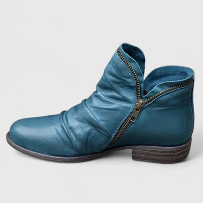 Women's cushioned comfort boots in blue