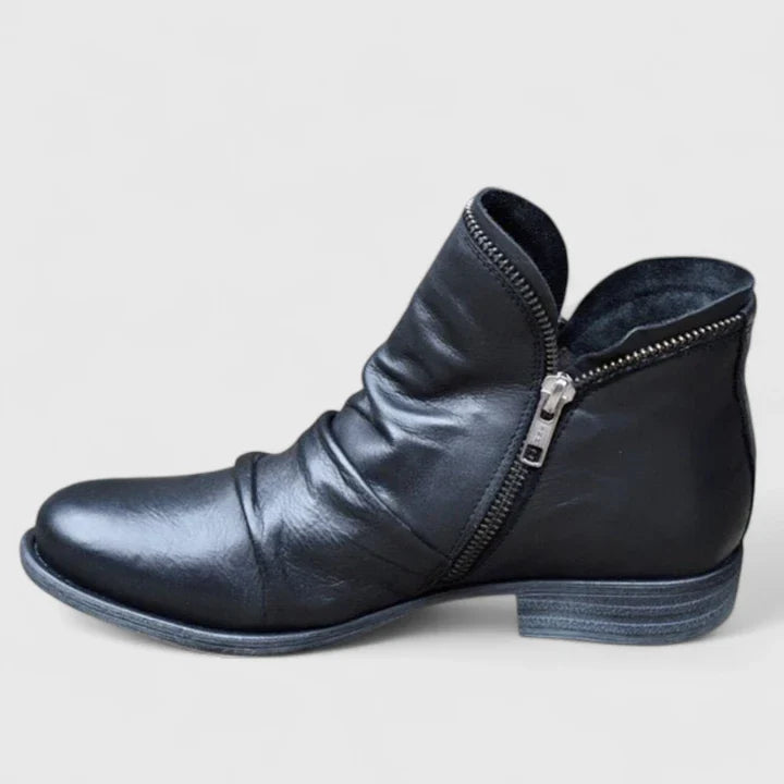 Women's cushioned comfort boots in black