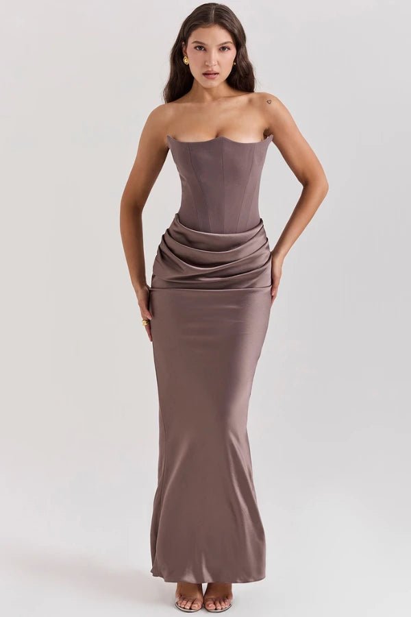Nina | Evening Gown Strapless Satin Floor Length 0