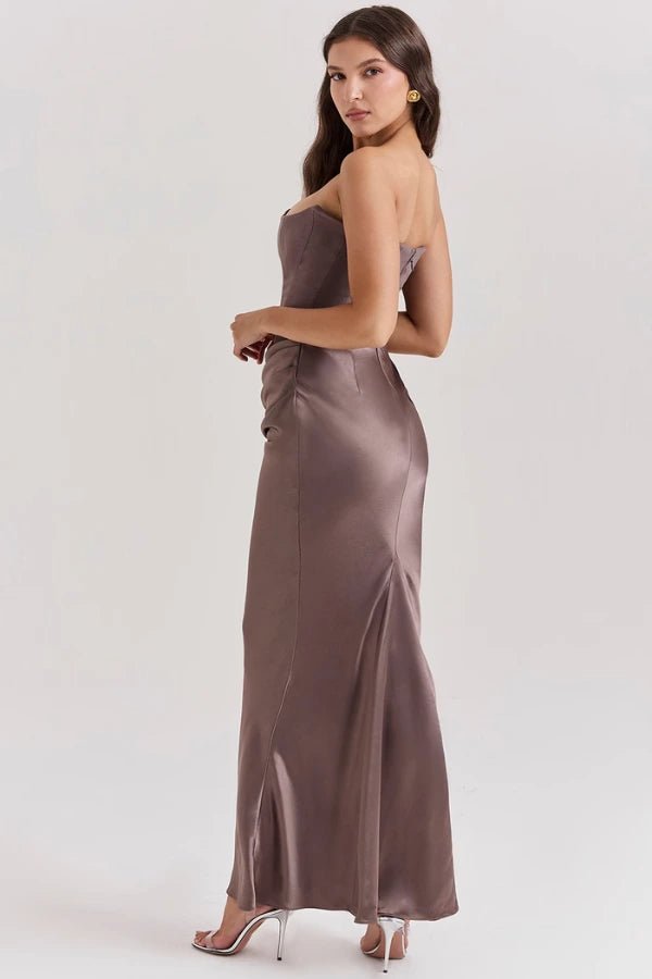 Nina | Evening Gown Strapless Satin Floor Length 2