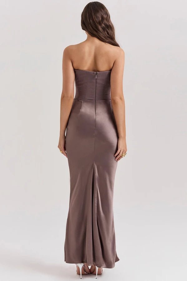 Nina | Evening Gown Strapless Satin Floor Length 3