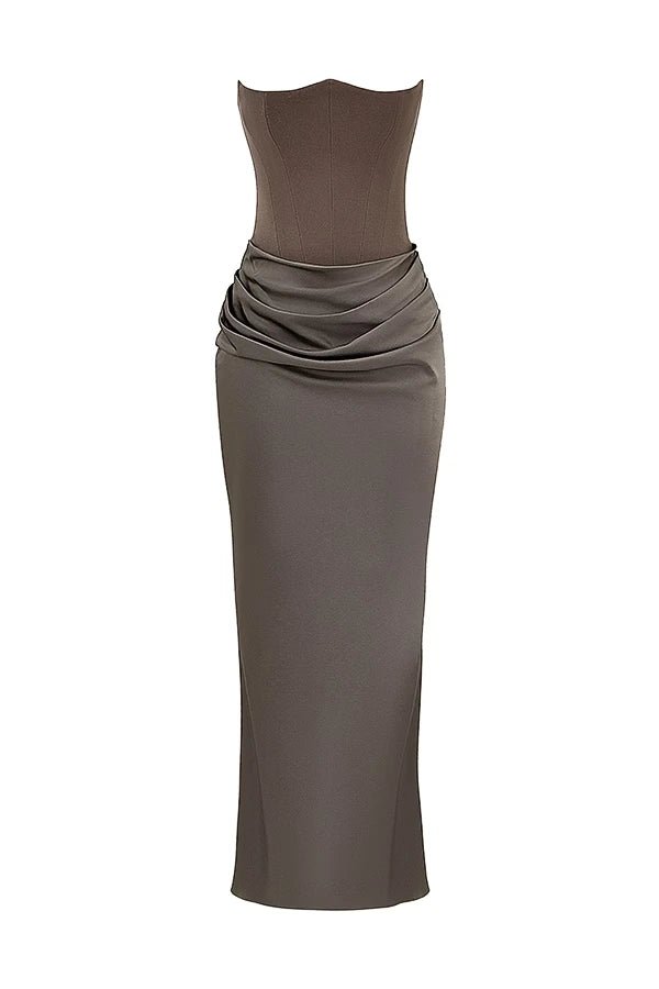 Nina | Evening Gown Strapless Satin Floor Length 4