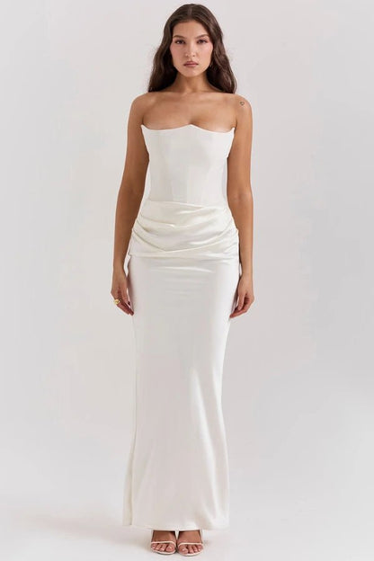 Nina | Evening Gown Strapless Satin Floor Length 6