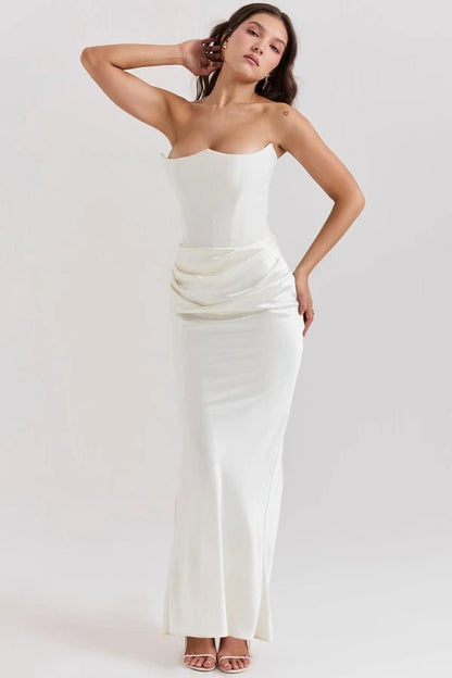 Nina | Evening Gown Strapless Satin Floor Length 7