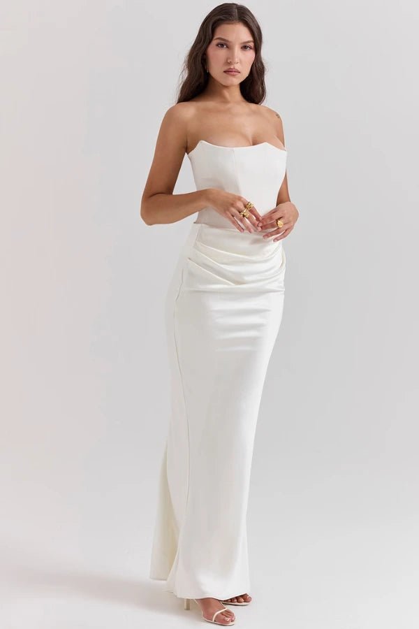 Nina | Evening Gown Strapless Satin Floor Length 8