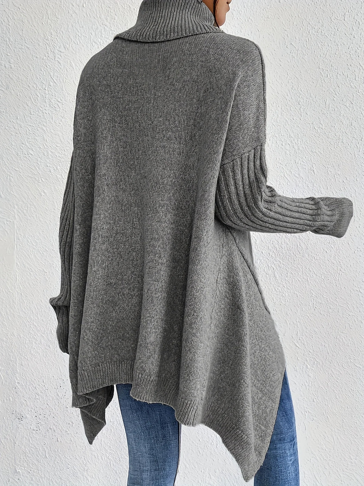 Women's High-Neck Sweater, Cozy Winter Knit Top
