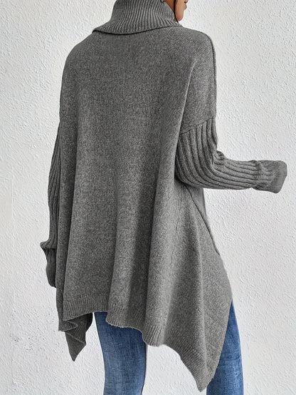 Women's High-Neck Sweater, Cozy Winter Knit Top