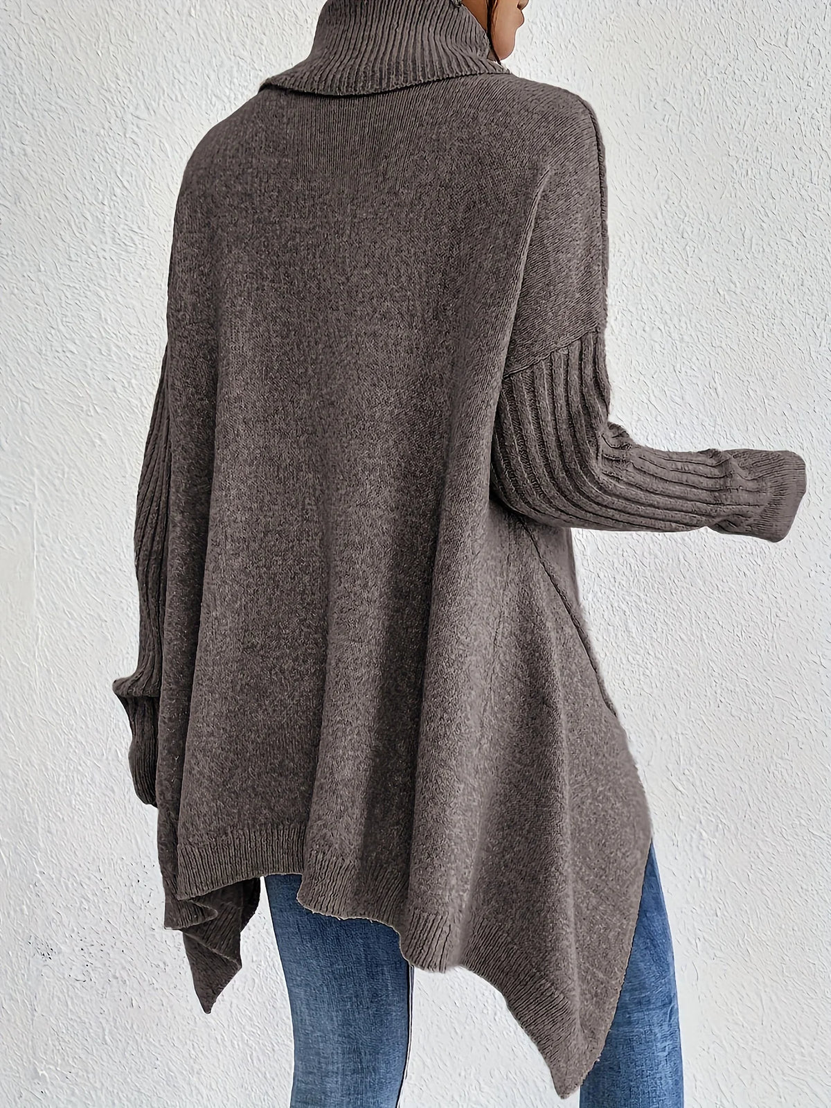 Women's High-Neck Sweater, Cozy Winter Knit Top
