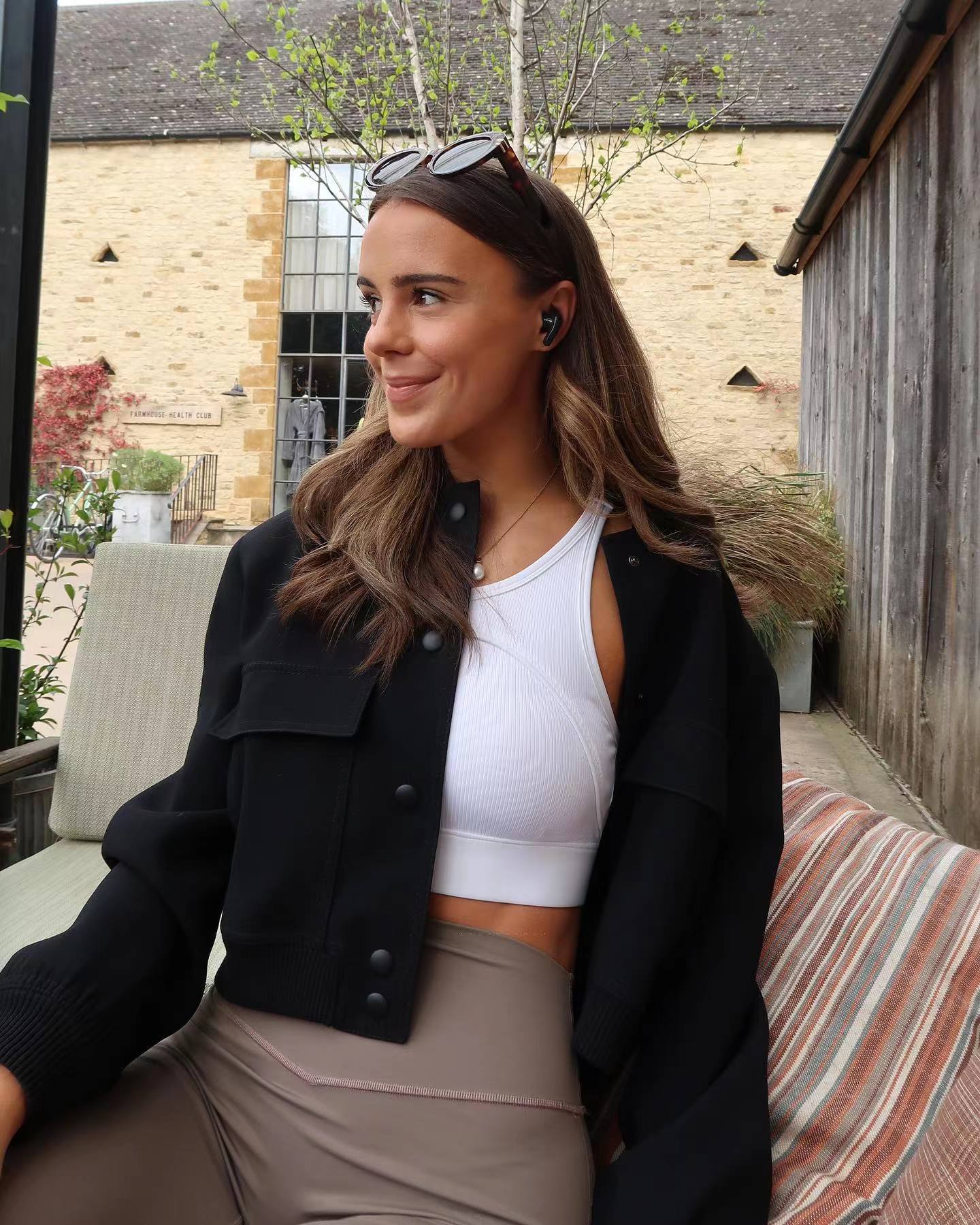 Oversized Bomber Jacket with Ribbed Collar and Cuffs – view 6