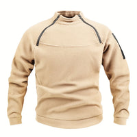 Nolan | Men's Zip-Detail Mock-Neck Pullover for Cold Weather