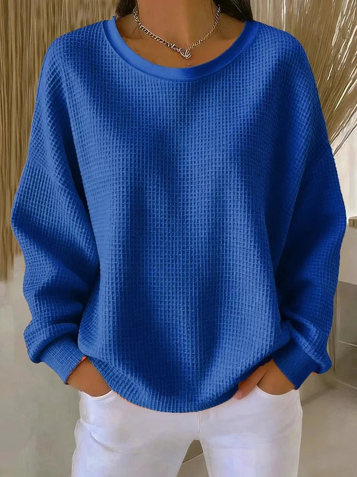 Women's blue classic knit sweater