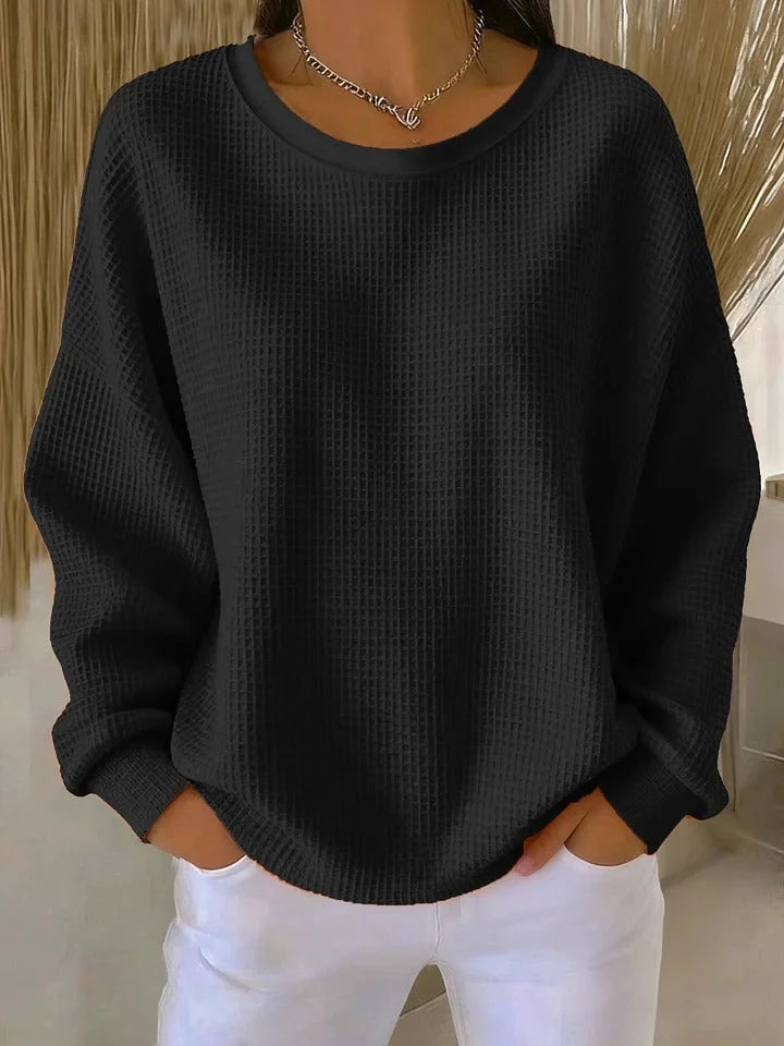 Women's black classic knit sweater
