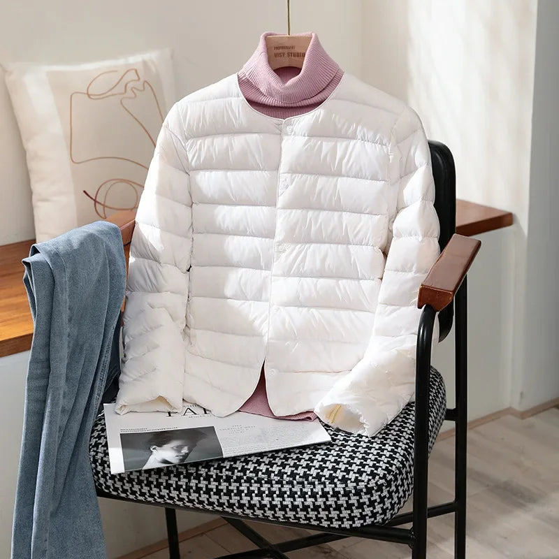 Women's black lightweight quilted jacket