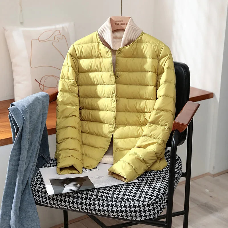 Women's black lightweight quilted jacket