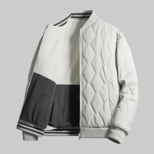 Cameron quilted bomber jacket, front view