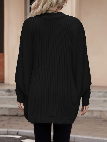 Women's Open-Front Cardigan, Relaxed Winter Knitwear