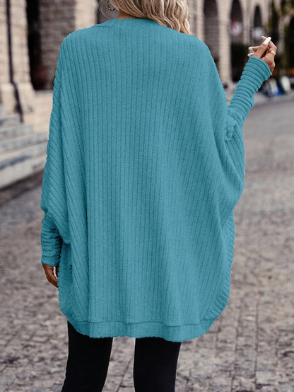 Women's Open-Front Cardigan, Relaxed Winter Knitwear
