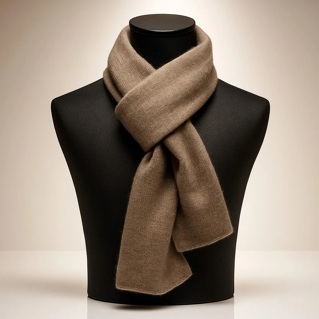 Camel cashmere scarf