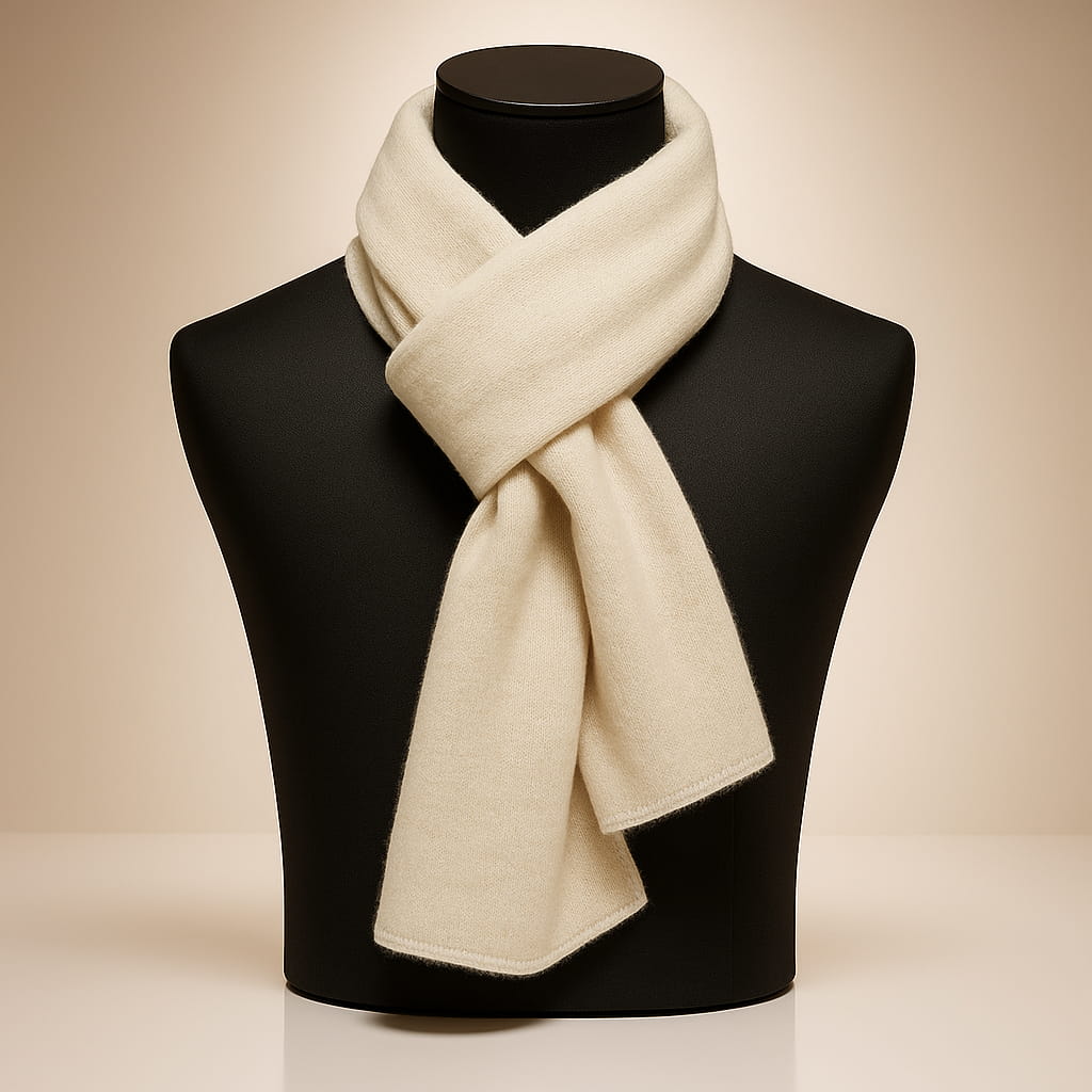 Beige cashmere scarf