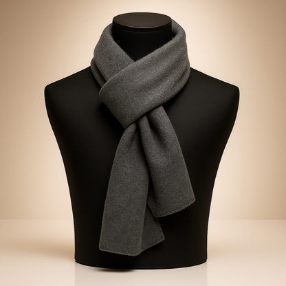 Dark gray cashmere scarf