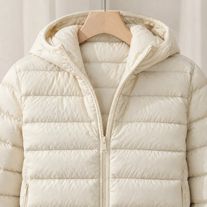 Women's Hooded Down Puffer Jacket with Zipped Side Pockets, photo 2