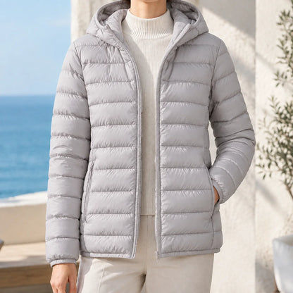 Women's Hooded Down Puffer Jacket with Zipped Side Pockets, photo 6